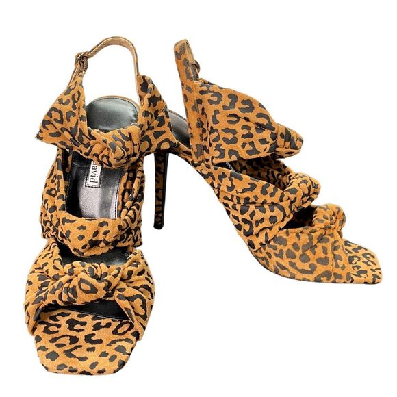 Charles David Vinnie Leopard-Print Slingback Sandal - Size 8.5 - Picture 4 of 10